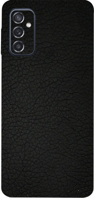 BUGGU Samsung Galaxy M52 5G, samsung galaxy m52 5g, SAMSUNG GALAXY M52 5G Mobile Skin(Ultra Super Black Leather Skin With High Mattte Finish.)