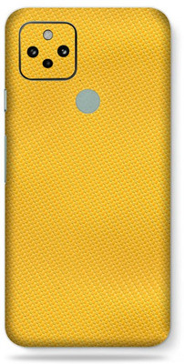 Satisfactory Google Pixel 5 Mobile Back Skin Mobile Skin(Yellow)