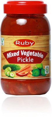 Ruby Kerala Mixed Vegetable Pickle | Seasonal Vegetables | Natural & Authentic | 500g Mixed Vegetable Pickle(500 g)