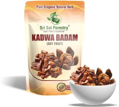 SRI SAI FORESTRY Kadwa Badam, Diabetes Almonds Sugar Badam Kingfruit Unpeeled Seed(100 g)