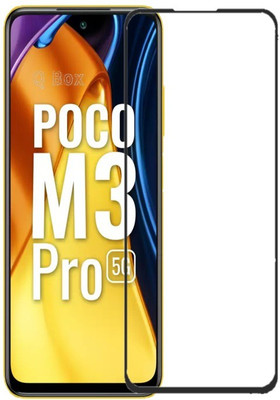 Q Box Edge To Edge Tempered Glass for Poco M3 Pro(Pack of 1)