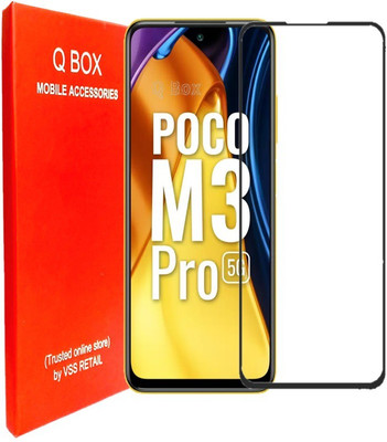 Q Box Edge To Edge Tempered Glass for Poco M3 Pro(Pack of 1)