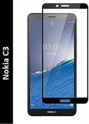 VISHZONE Edge To Edge Tempered Glass for Nokia C3(Pack of 1)