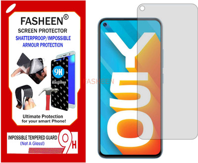 Fasheen Tempered Glass Guard for VIVO Y 50 (Flexible Shatterproof)(Pack of 1)