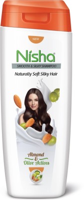 Nisha Smooth Naturally Soft Silky Hair Shampoo, 180 ML White(180)