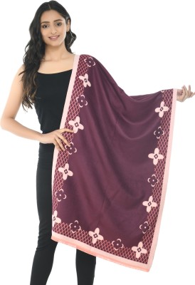 manra Wool Woven Women Shawl(Purple)