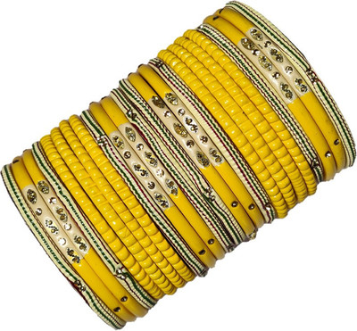 Anshi Creations Lac Bangle Set(Pack of 24)