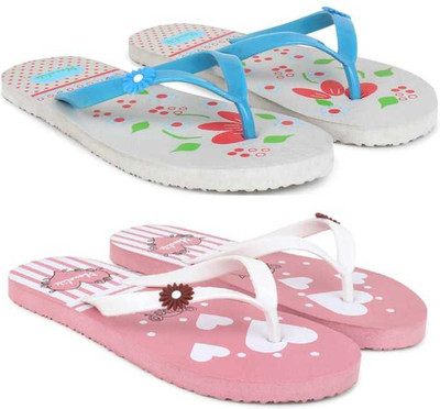 Phonolite Women printed Daily use Hawaii chappal,slipper,flip flop for women and girls Slippers(Multicolor , 7)
