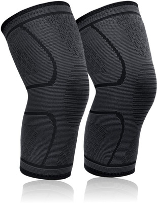 GymWar Knee Compression Sleeve For Knee Pain- Knee Support For Men Womem Knee Support(Grey)