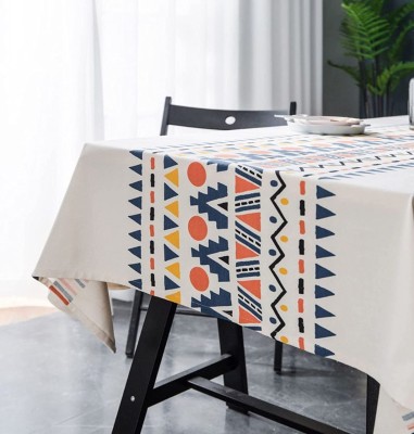 SHIVA1341 Solid 4 Seater Table Cover(White, Cotton)