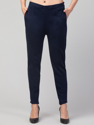 Shaukiya Regular Fit Women Dark Blue Trousers
