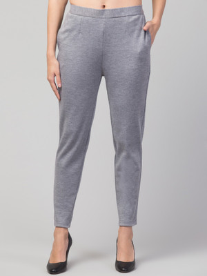 FamBee Regular Fit Women Grey Trousers