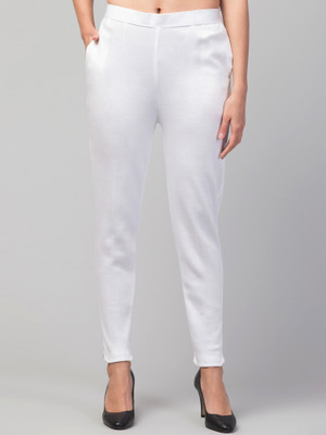 Volrik Regular Fit Women White Trousers
