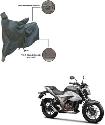 Home Ark Two Wheeler Cover for Suzuki(Gixxer 250, Grey)