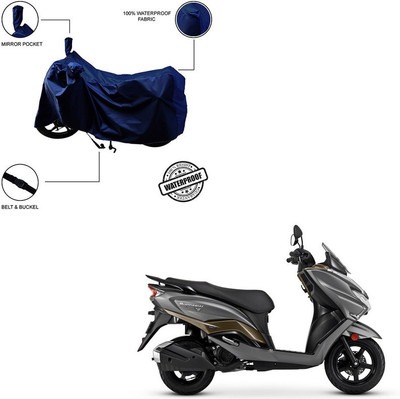 Home Ark Waterproof Two Wheeler Cover for Suzuki(Blue)