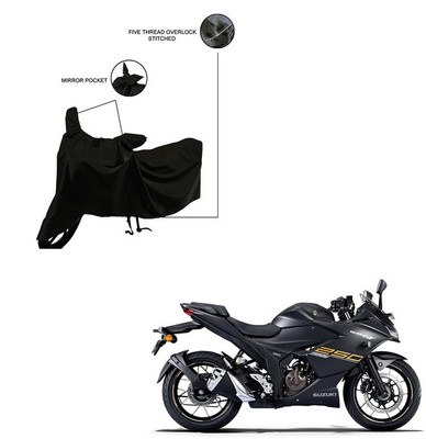 Pop Shade Two Wheeler Cover for Suzuki(Gixxer SF 250, Black)