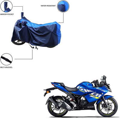 Pop Shade Two Wheeler Cover for Suzuki(Gixxer SF, Blue)