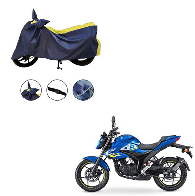 Pop Shade Two Wheeler Cover for Suzuki(Gixxer, Yellow)