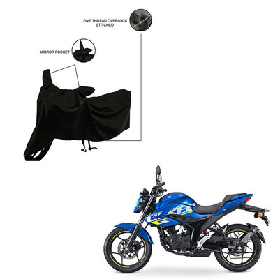 Pop Shade Two Wheeler Cover for Suzuki(Gixxer, Black)