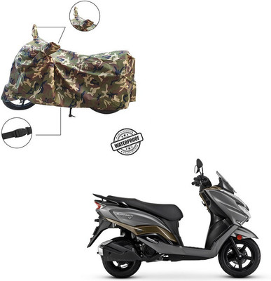 Home Ark Waterproof Two Wheeler Cover for Suzuki(Multicolor)