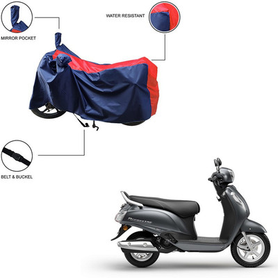 Pop Shade Two Wheeler Cover for Suzuki(Access, Red)