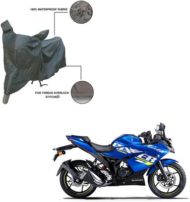 Home Ark Two Wheeler Cover for Suzuki(Gixxer SF, Grey)