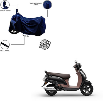Trader's Stop Waterproof Two Wheeler Cover for Suzuki(Blue)