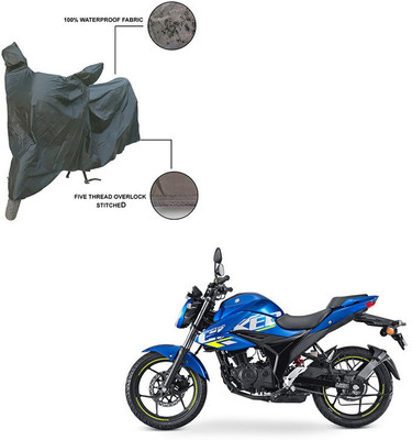 Home Ark Two Wheeler Cover for Suzuki(Gixxer, Grey)