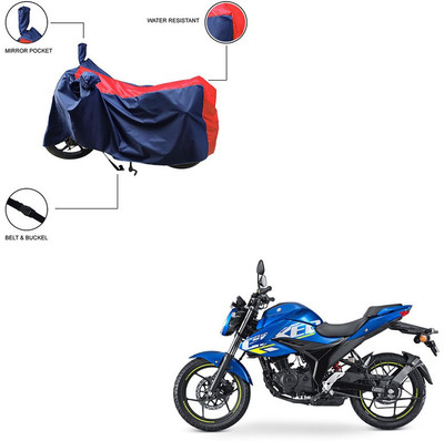 Pop Shade Two Wheeler Cover for Suzuki(Gixxer, Red)