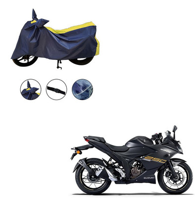 Home Ark Two Wheeler Cover for Suzuki(Gixxer SF 250, Yellow)