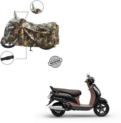 Home Ark Waterproof Two Wheeler Cover for Suzuki(Multicolor)