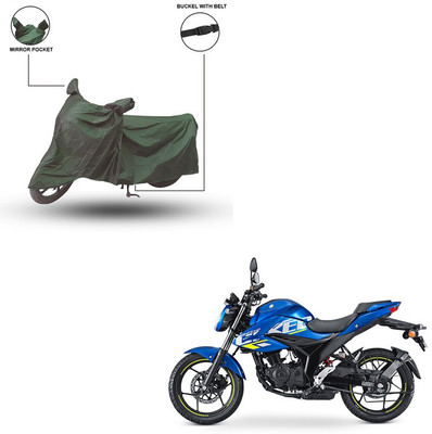 Pop Shade Two Wheeler Cover for Suzuki(Gixxer, Green)