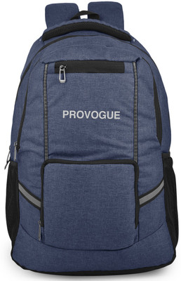 PROVOGUE Khadi unisex backpack with rain cover and reflective strip 38 L Laptop Backpack(Blue)