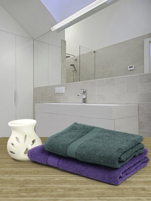CREEVA Cotton 525 GSM Bath Towel Set(Pack of 2)