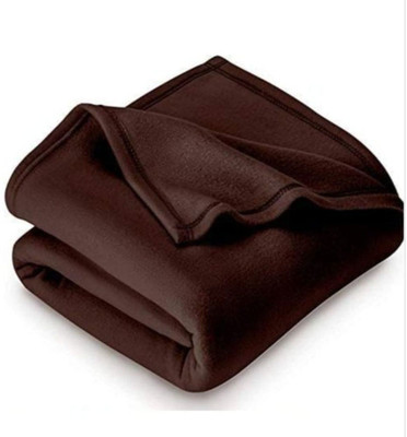 Supreme Home Collective Solid Single Fleece Blanket for  AC Room(Polyester, Coffee)