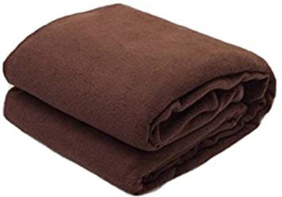 Supreme Home Collective Solid Single Fleece Blanket for  AC Room(Polyester, Brown)