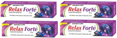 DOUBLE LIPS RELAX FORTE HERBAL PAIN RELIEF GEL 25 GRM PACK OF 4 Gel(2 x 50 g)