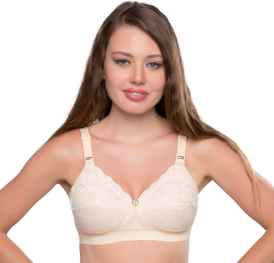Trylo Catherina Women Full Coverage Non Padded Bra(Beige)