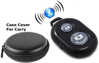 PULTO Bluetooth Selfie Shutter With carry pouch Photo Clicker for IOS, Android  Camera Remote Control(Black)