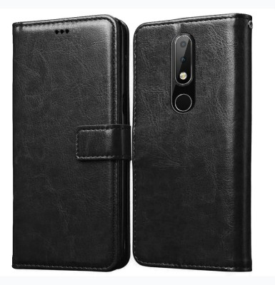 Flipkart SmartBuy Flip Cover for Nokia 6.1 Plus(Black, Pack of: 1)