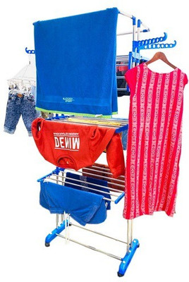 TNC Steel, Plastic Floor Cloth Dryer Stand CDS-JB2SS3T-100002(4 Tier)