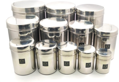 Nyra Steel Utility Container  - 28 L(Pack of 12, Silver)