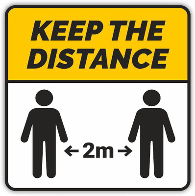KREEPO KEEP THE DESTANCE 2m Emergency Sign