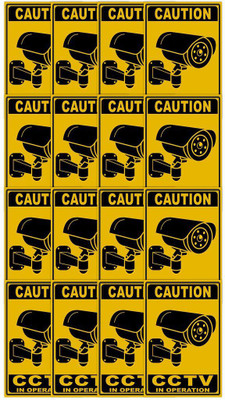 KREEPO CCTV Sign Sticker Emergency Sign