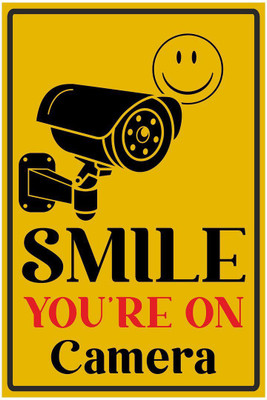 CVANU CCTV Sign Sticker Emergency Sign