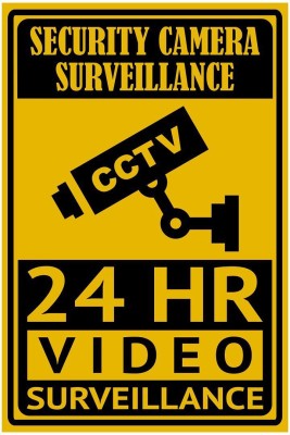 CVANU CCTV Sign Sticker Emergency Sign