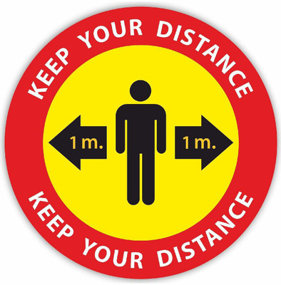KREEPO KEEP YOUR DISTANCE 1 m. Emergency Sign