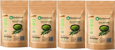 HerbsLand Curry Leaf | Kadi Patta | Meetha Neem powder -100gm(4 x 100 g)