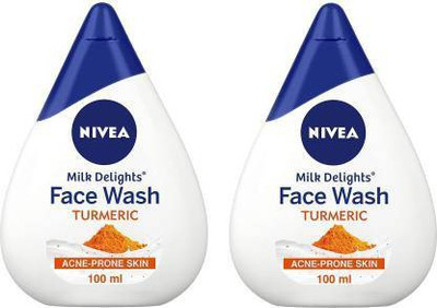 NIVEA MILK DELIGHT TURMERIC CLEANSES PURIFILES FACE WASH 100 ML X 2 Face Wash (200 ml)