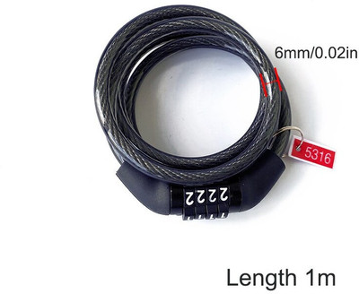 SRPHERE Steel Cable Lock For Helmet